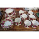 Twenty piece Royal Albert bone china 'Old English Rose' teaset. (B.P. 24% incl.