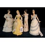 Set of four Wedgwood fine porcelain 'The Ages of Elegance collection' figurines to include; 'Lucy',