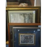 Assorted furnishing pictures and prints, framed. (7) (B.P. 24% incl.