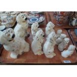 Tray of ten graduated Beswick seated spaniels. (B.P. 24% incl.