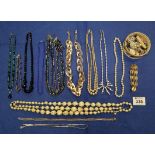 Collection of costume jewellery including clip on earrings. (B.P. 24% incl.