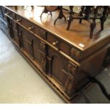 Reproduction oak carved sideboard. (B.P. 24% incl.