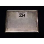 A silver engine turned cigarette case, 5.57 troy ozs approx. (B.P. 24% incl.