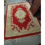Modern Chinese wash ground floral and foliate rug. (B.P. 24% incl.