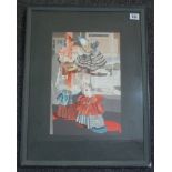 T Leonard Evans (1926-1990, lived and worked in Wales), 'Fashions and reflections', signed,