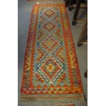 Vegetable dye wool Chobi Kelim runner. 195 x 68cm approx. (B.P. 24% incl.