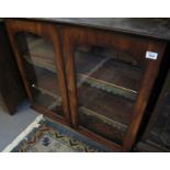 19th Century mahogany two door glazed bookcase. Top only. (B.P. 24% incl.