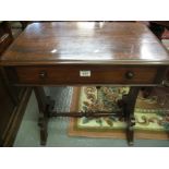 Victorian mahogany single drawer stretcher or side table of small proportions. (B.P. 24% incl.