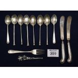 Collection of small silver and silver handled cutlery items, various. (B.P. 24% incl.