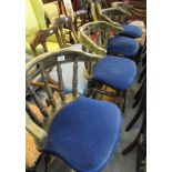 Set of four modern spindle and curve back bar pub stools. (B.P. 24% incl.