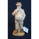 Royal Worcester blush ivory porcelain figure of John Bull, model no.