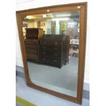20th Century oak framed mirror. (B.P. 24% incl.