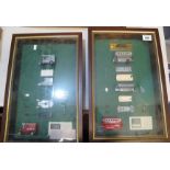 Two similar cased Lledo anniversary limited edition wall display cabinets. (2) (B.P. 24% incl.