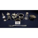 Bag of assorted silver and other condiment items, various. (B.P. 24% incl.