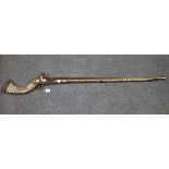 19th Century, probably Afghan or Middle Eastern, flintlock muzzle loading gun,