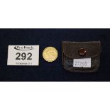 Edward VII gold half sovereign 1905, together with small leather wallet. (B.P. 24% incl.