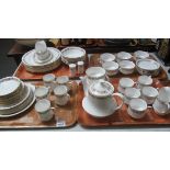 Four trays of Paragon fine bone china 'Belinda' design teaware items, salt and pepper,