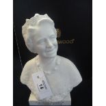 Wedgwood Parianware bust of H.M Queen Elizabeth the Queen Mother, with original box. (B.P.