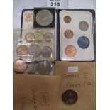 A bag of assorted GB coins; Victoria pennies, George III pennies, coin set etc. (B.P. 24% incl.