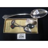 Two souvenir spoons, R.M.
