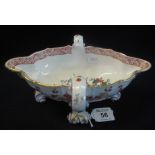 Late 19th/early 20th Century Samson porcelain double ended sauce boat,