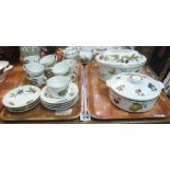 Two trays of mainly Royal Worcester Evesham oven to tableware items to include;