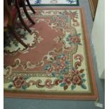 Modern Peking Chinese effect floral rug,