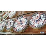 Two trays of Royal Crown Derby Imari 'King's Pattern' dinner and other plates. (24) (B.P. 24% incl.