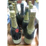 A tray of nine bottles of Champagne, together with another to include; Moet, Brut,