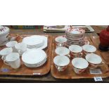 Tray of Royal Albert Crown China floral and foliate teaware,