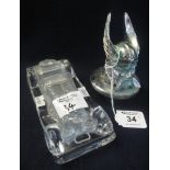 Chrome plated car mascot in the form of a Viking's head originally off a Rover motorcar,