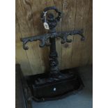 Victorian cast iron hall or stick stand, unmarked. (B.P. 24% incl.