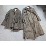 Two vintage wax coats/jackets,