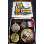 First World War medal trio to include: War Medal, Victory Medal and '14-'15 Star,