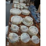 Six trays of Paragon fine bone china 'Enchantment' design tea and dinnerware items,