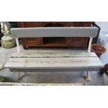 Open back garden bench with cast iron painted supports. (B.P. 24% incl.