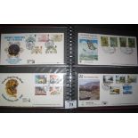 Great Britain collection of Benham First Day Covers in maroon Benham album, 1978-1997 period. (B.P.