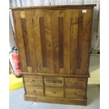 Modern Laura Ashley Garrat hardwood TV cupboard or drinks cabinet with a bank of six drawers on a