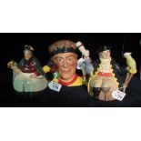 Two Royal Doulton character teapots; 'The Old Balloon Seller' and 'Long John Silver',