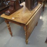 Victorian pine drop leaf table (one leaf only). (B.P. 24% incl.