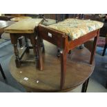 18th Century style oak fold over folding side table of small proportions,