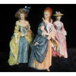 Three Royal Doulton bone china figurines; 'The Hon.