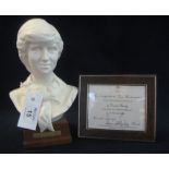 Royal Worcester Parianware bust of H.R.