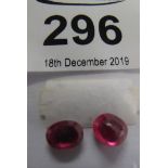 Two oval unset rubies. (B.P. 24% incl.
