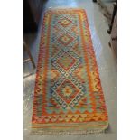 Vegetable dye wool Chobi Kelim runner. 195 x 68cm approx. (B.P. 24% incl.