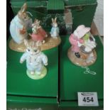 Four John Beswick china figurines or figure groups to include; Mrs Rabbit and four bunnies, Tabitha,