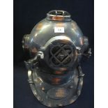 Replica US Navy diving helmet Mark V, copper and brass. (B.P. 24% incl.