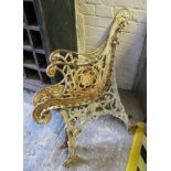 A pair of cast iron pierced bench ends. (B.P. 24% incl.