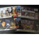 Great Britain four Dr. Who signed First Day Covers produced by The Strand Stamp Centre/Scott covers.