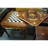 Modern Sorrento style floral games table. (B.P. 24% incl.